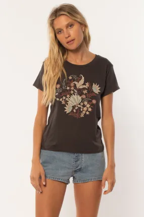 Amuse Blooming Fields Tee-Charcoal