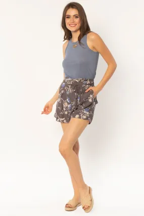 Amuse Tati Woven Shorts-Blue Velvet