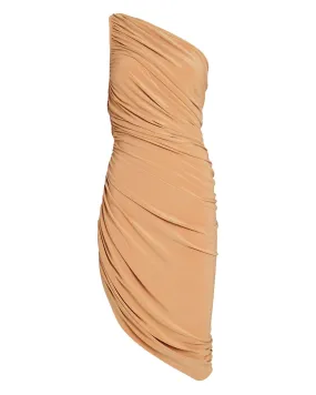 Asymmetrical Side Ruched One Shoulder Dress