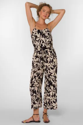 Claudette Black Cream Floral Pants