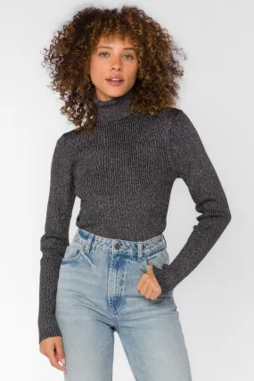 Garner Black Metallic Sweater