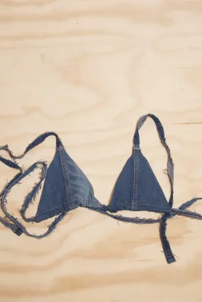 Medium Dark lined Denim bralette (Small)