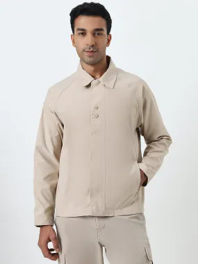 WES Casuals Light Beige Relaxed-Fit Jacket